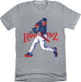 Jose Ramirez Cartoon Swing T-shirt Grey